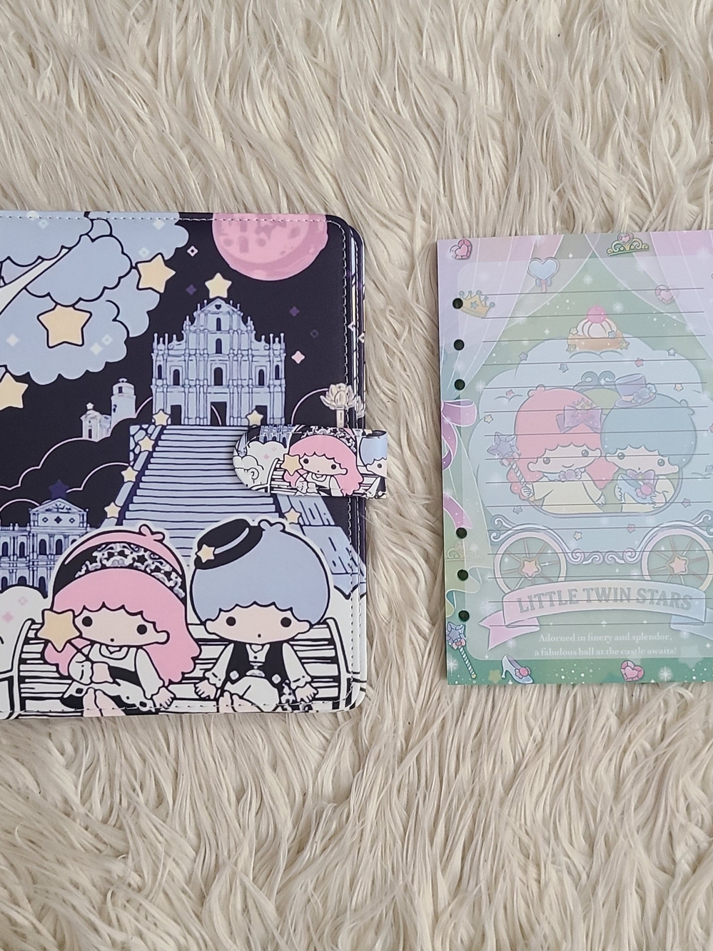 Sanrio Little Twin Stars Pastel Pink & Light Blue A5 Planner Binder